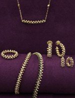 Серьги из лимонного золота 585 пробы c бриллиантами