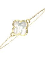 Браслет из лимонного золота c перламутром