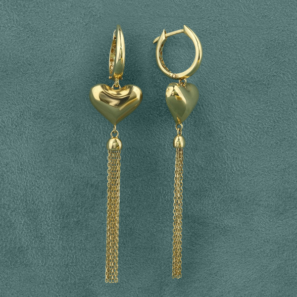 Серьги из лимонного золота 585 пробы