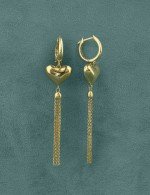 Серьги из лимонного золота