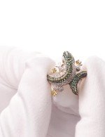 Кольцо из лимонного золота c фианитом