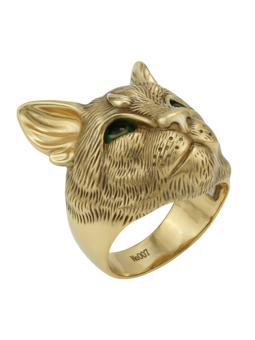 Кольцо из лимонного золота 585 пробы c эмалью