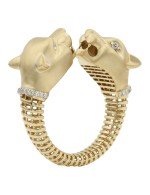 Кольцо из лимонного золота c бриллиантами