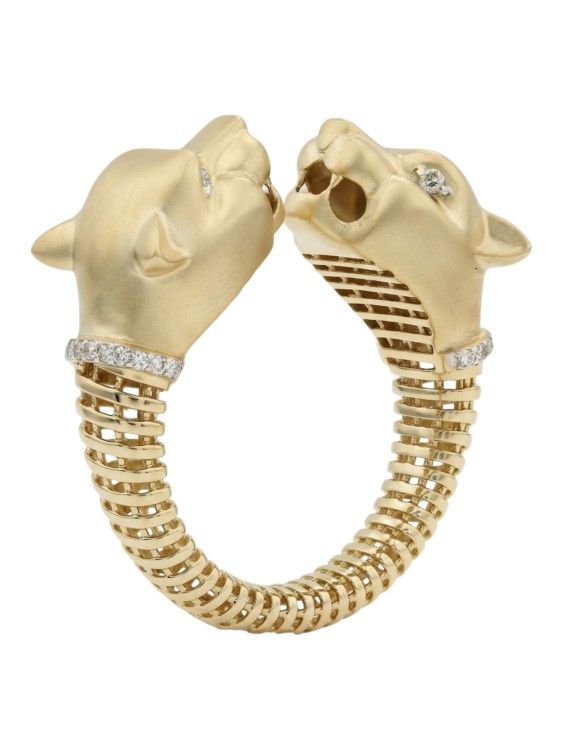 Кольцо из лимонного золота 585 пробы c бриллиантами