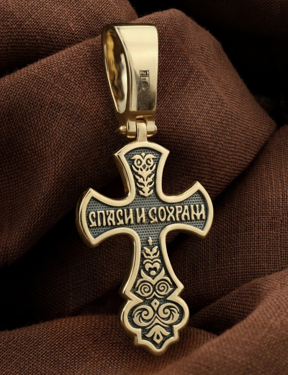 Крест из лимонного золота