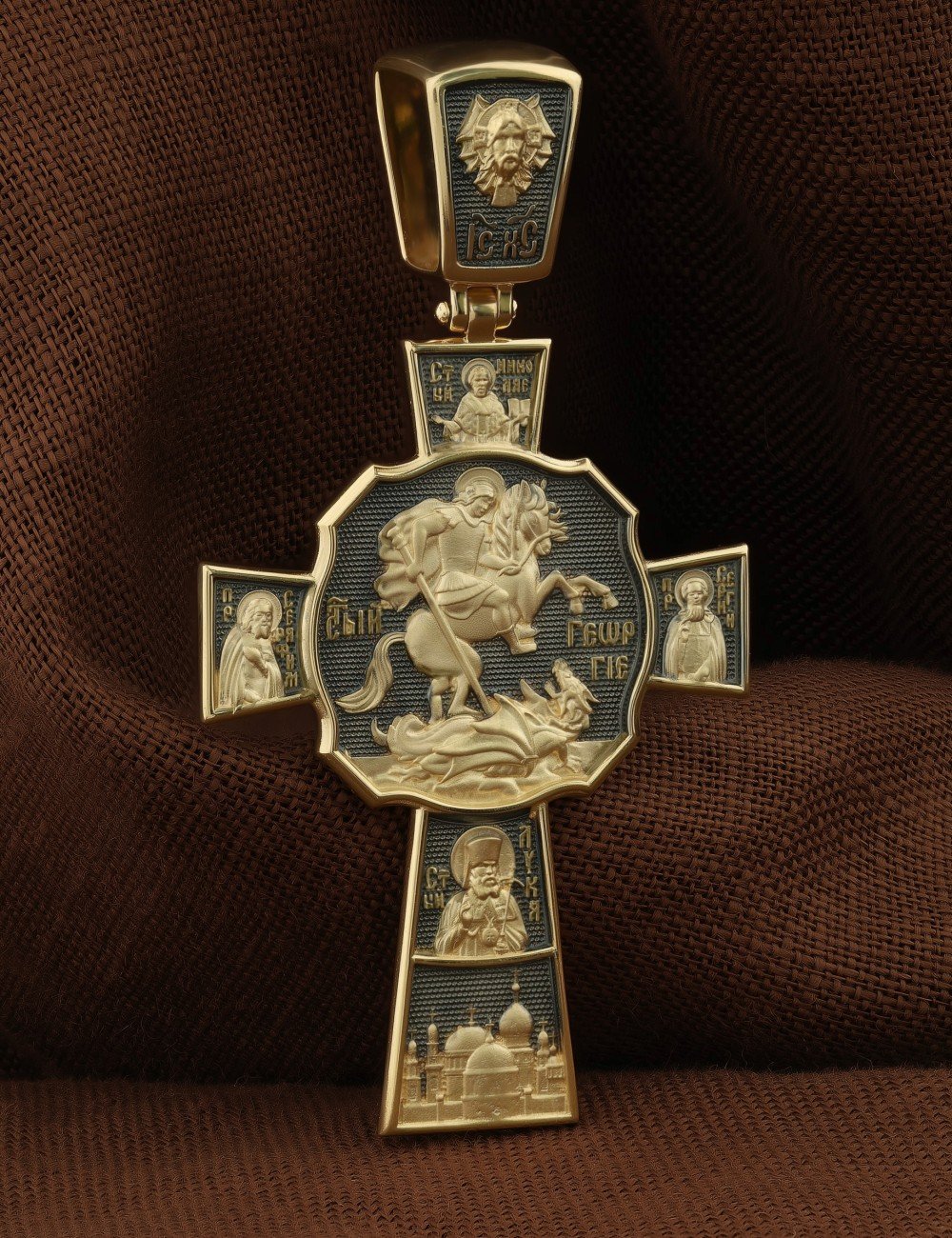 Крест из лимонного золота