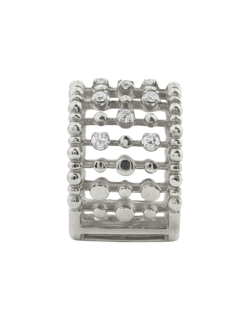 Кольцо из белого золота c бриллиантами