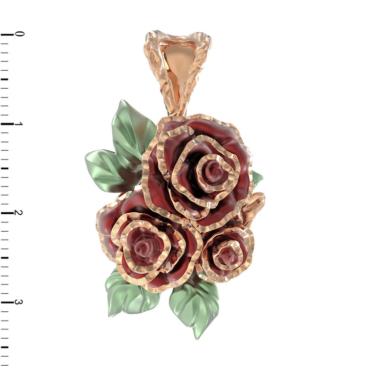 Подвеска из красного золота 585 пробы