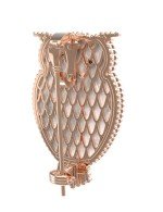 Брошь из золота c эмалью, ониксом и перламутром