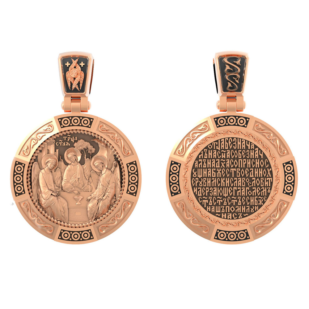 Нательная икона из красного золота 585 пробы