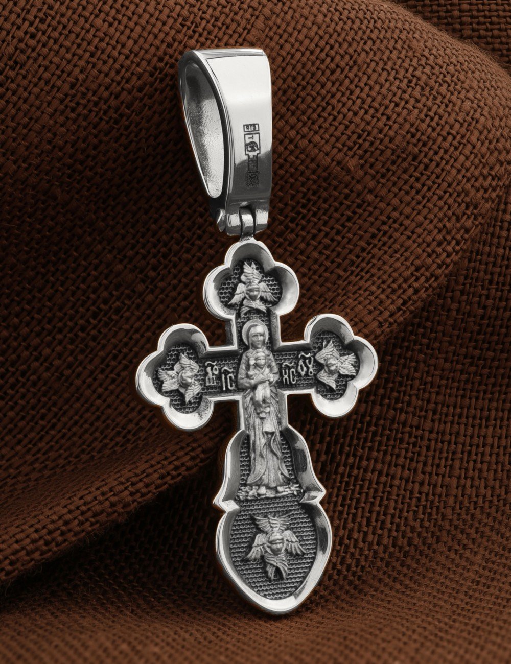 Крест из белого золота