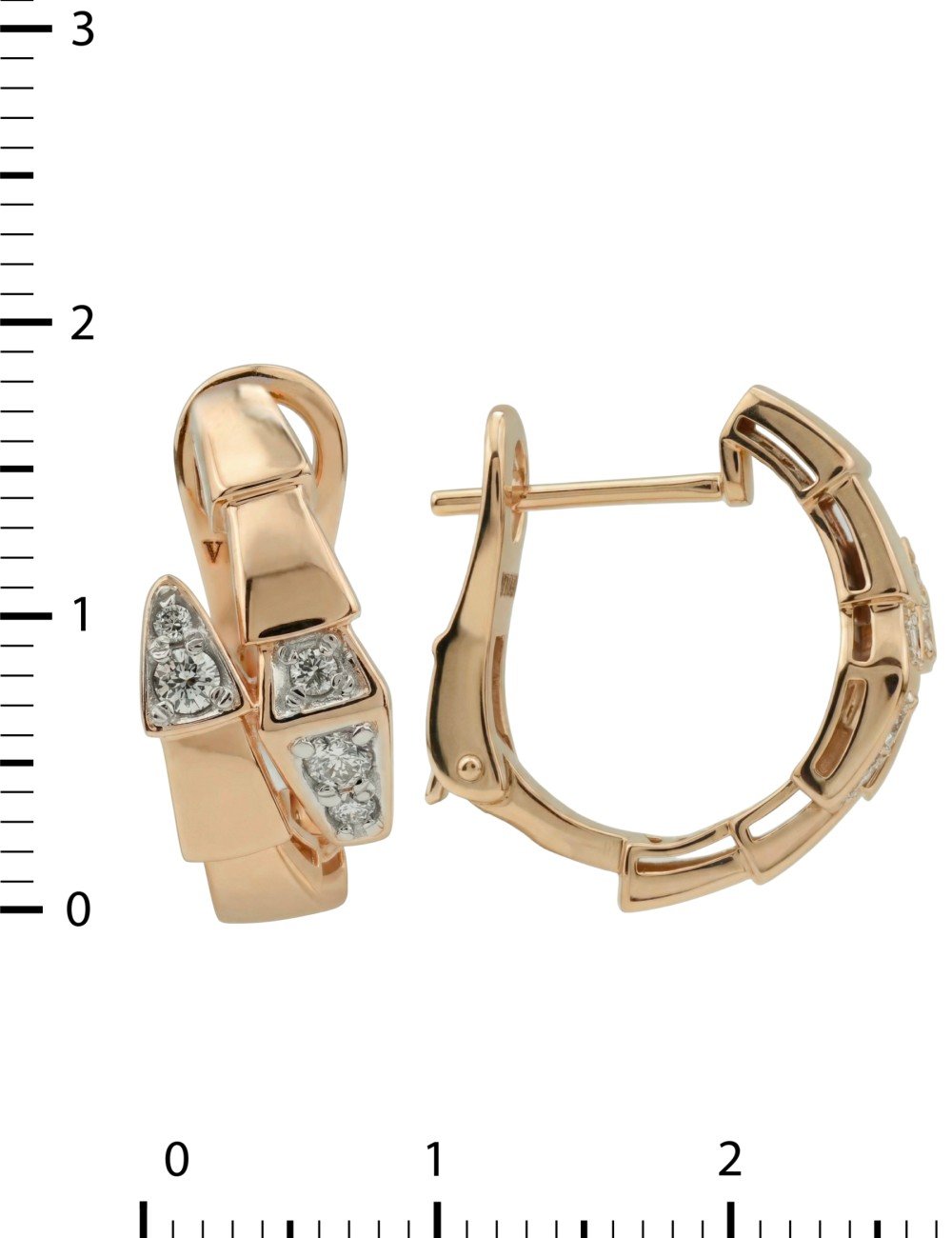 Серьги из золота c бриллиантами