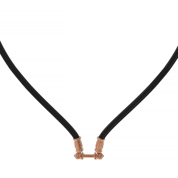 Цепь-шнурок шелк из красного золота 585 пробы c шёлковым шнурком