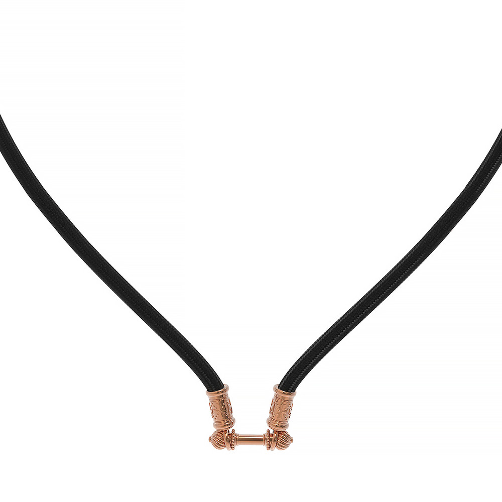 Цепь-шнурок шелк из красного золота 585 пробы c шёлковым шнурком