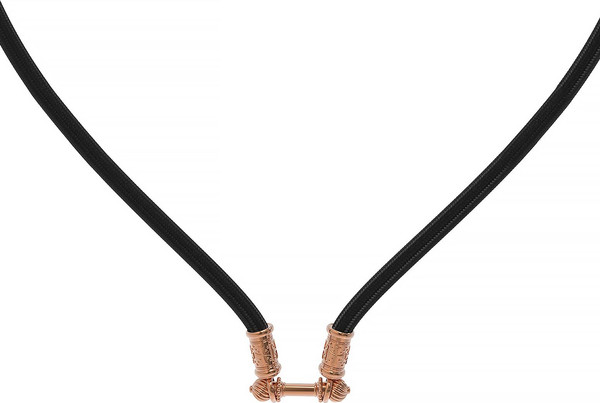 Цепь-шнурок шелк из красного золота 585 пробы c шёлковым шнурком