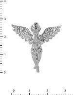 Подвеска из белого золота c фианитом