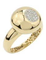 Кольцо из лимонного золота c бриллиантами
