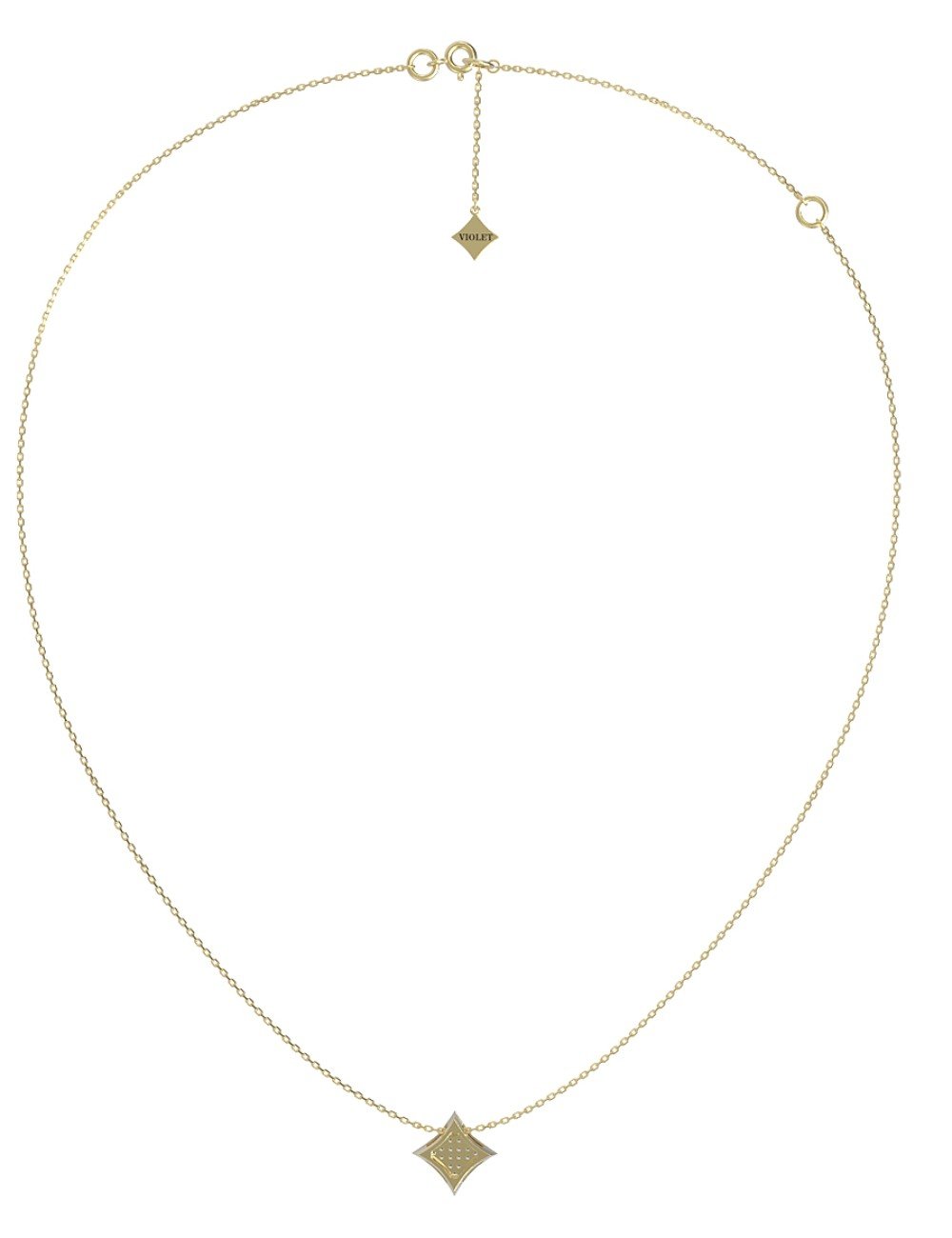 Колье из лимонного золота c бриллиантами