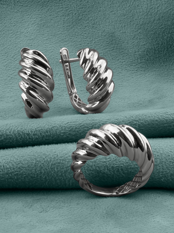 Серьги из белого золота 585 пробы