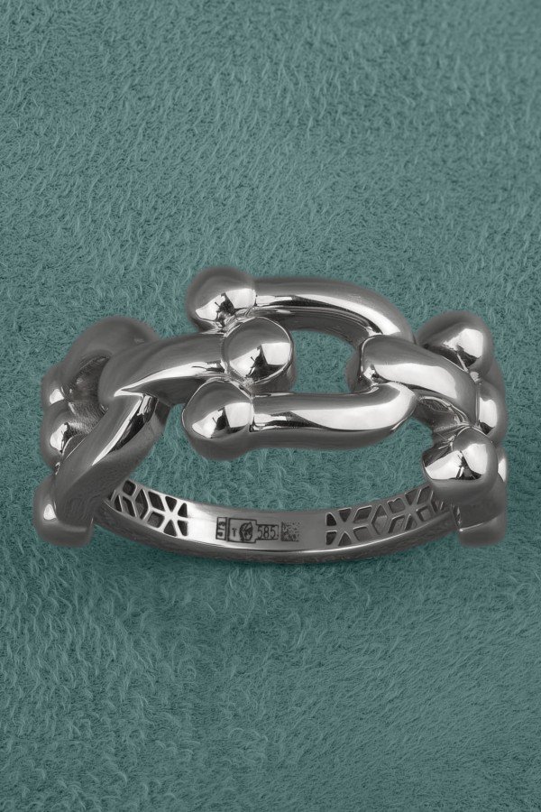 Кольцо из белого золота