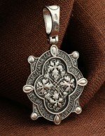 Образок из белого золота c бриллиантами