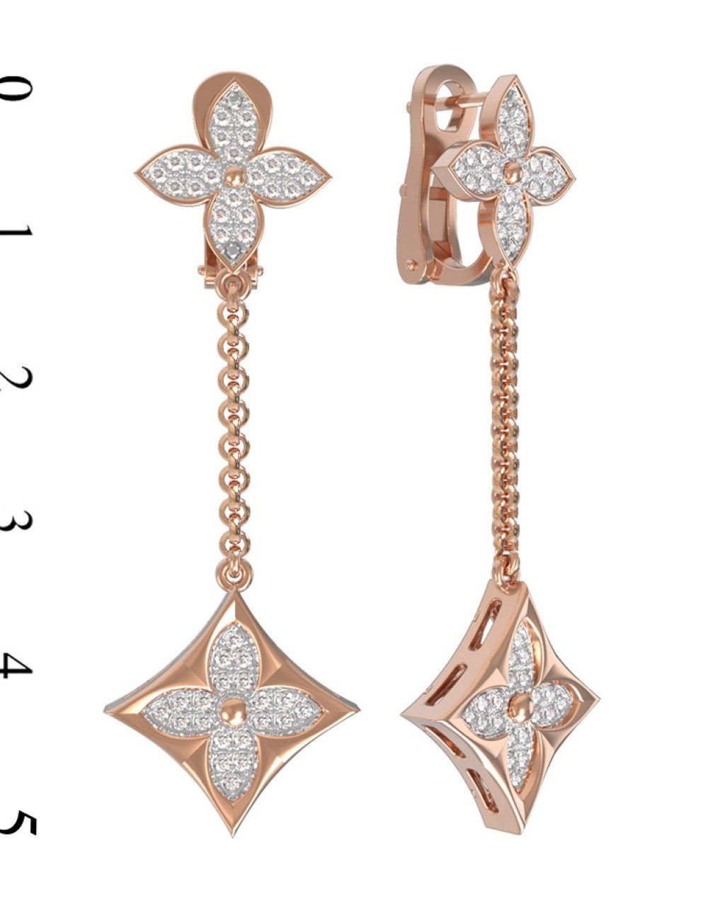 Серьги из золота c бриллиантами