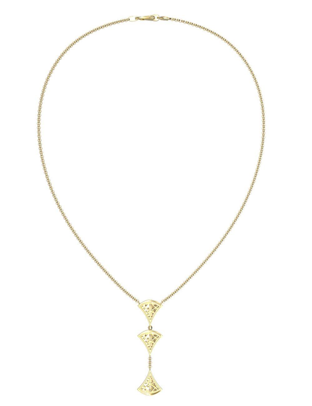 Колье из лимонного золота c бриллиантами