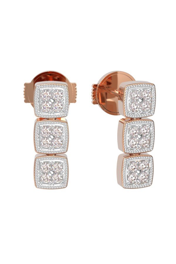 Серьги из золота c бриллиантами