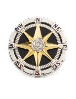 Кольцо из белого золота c эмалью и ониксом