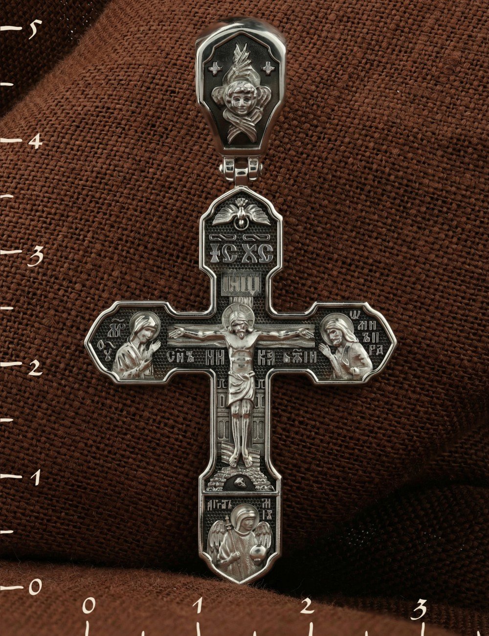 Крест из белого золота