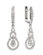 Серьги из белого золота c бриллиантами