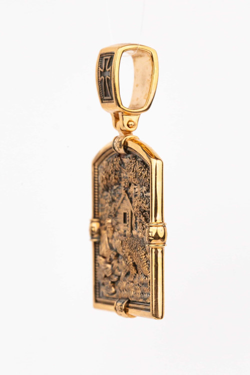 Нательная икона из красного золота 585 пробы