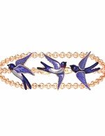 Браслет из золота c эмалью и рубином