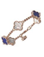 Браслет из золота c лазуритом и перламутром