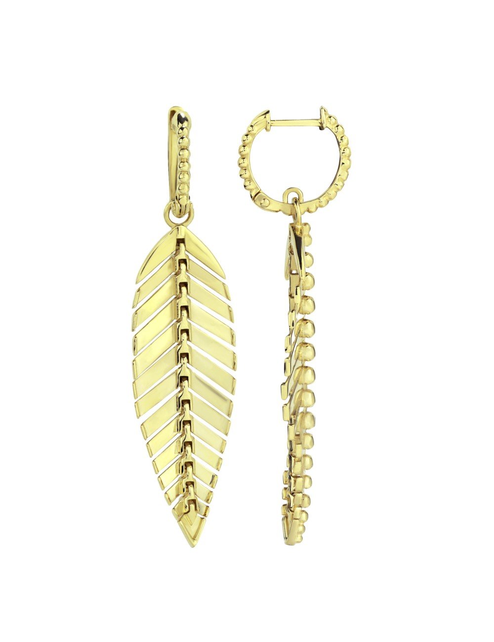 Серьги из лимонного золота