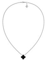 Колье из белого золота c бриллиантами и ониксом