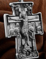 Крест из белого золота 585 пробы