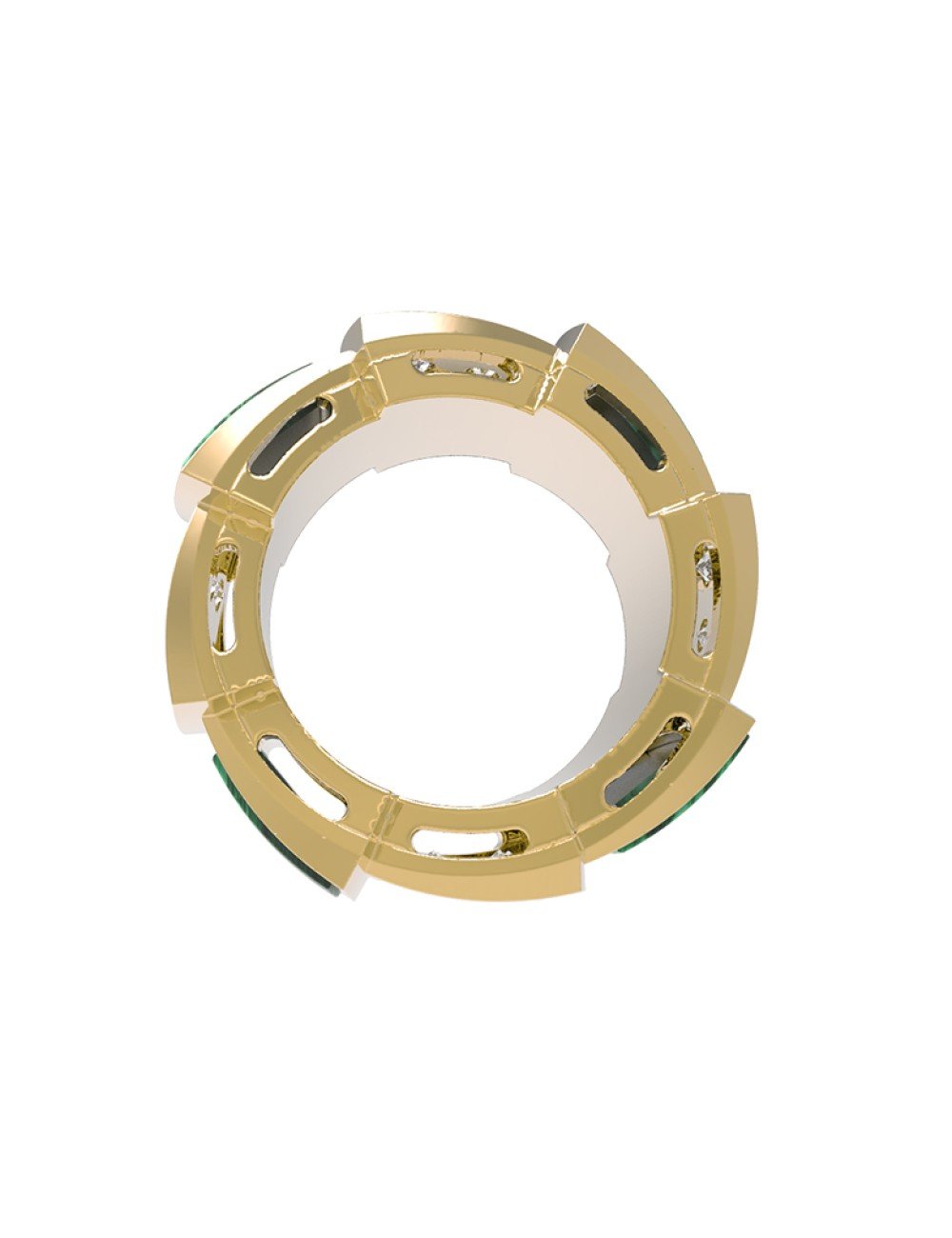 Подвеска из лимонного золота c бриллиантами и малахитом