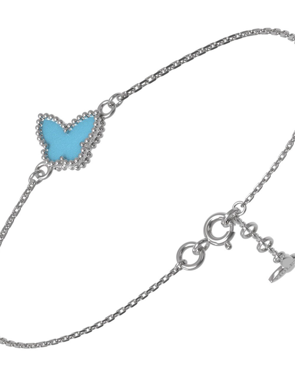 Браслет из белого золота c бирюзой