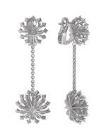 Серьги из белого золота c бриллиантами