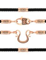 Шнурок шёлковый из золота c шёлковым шнурком