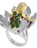 Кольцо из белого золота c фианитом