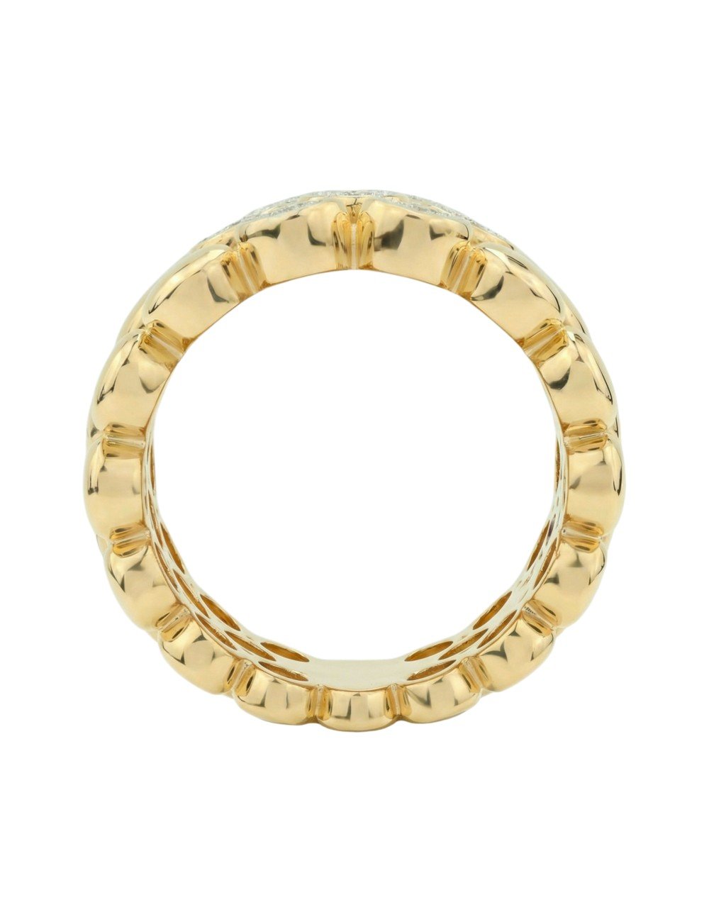 Кольцо из лимонного золота c бриллиантами и рубином