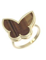 Кольцо из лимонного золота c тигровым глазом