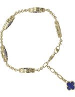 Браслет из лимонного золота c лазуритом