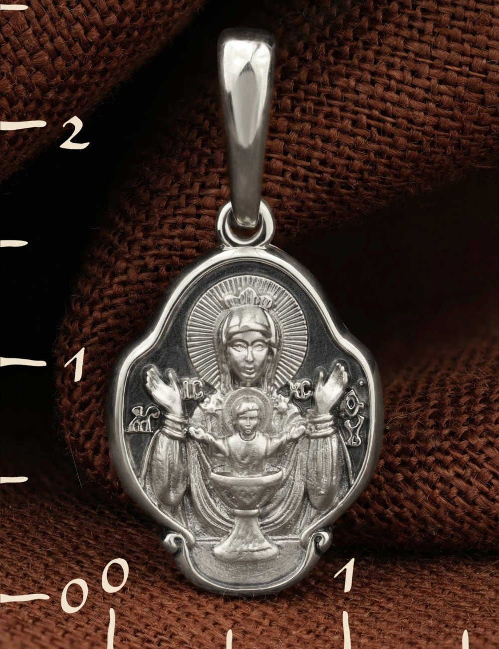 Образок из белого золота