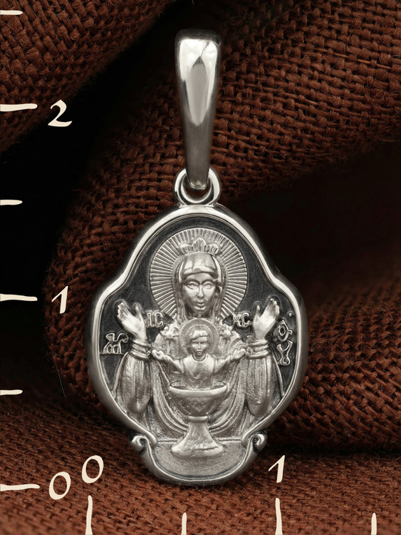 Образок из белого золота 585 пробы