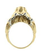 Кольцо из лимонного золота c эмалью и бриллиантами