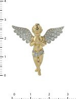 Подвеска из лимонного золота c фианитом