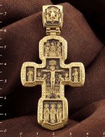 Крест из лимонного золота